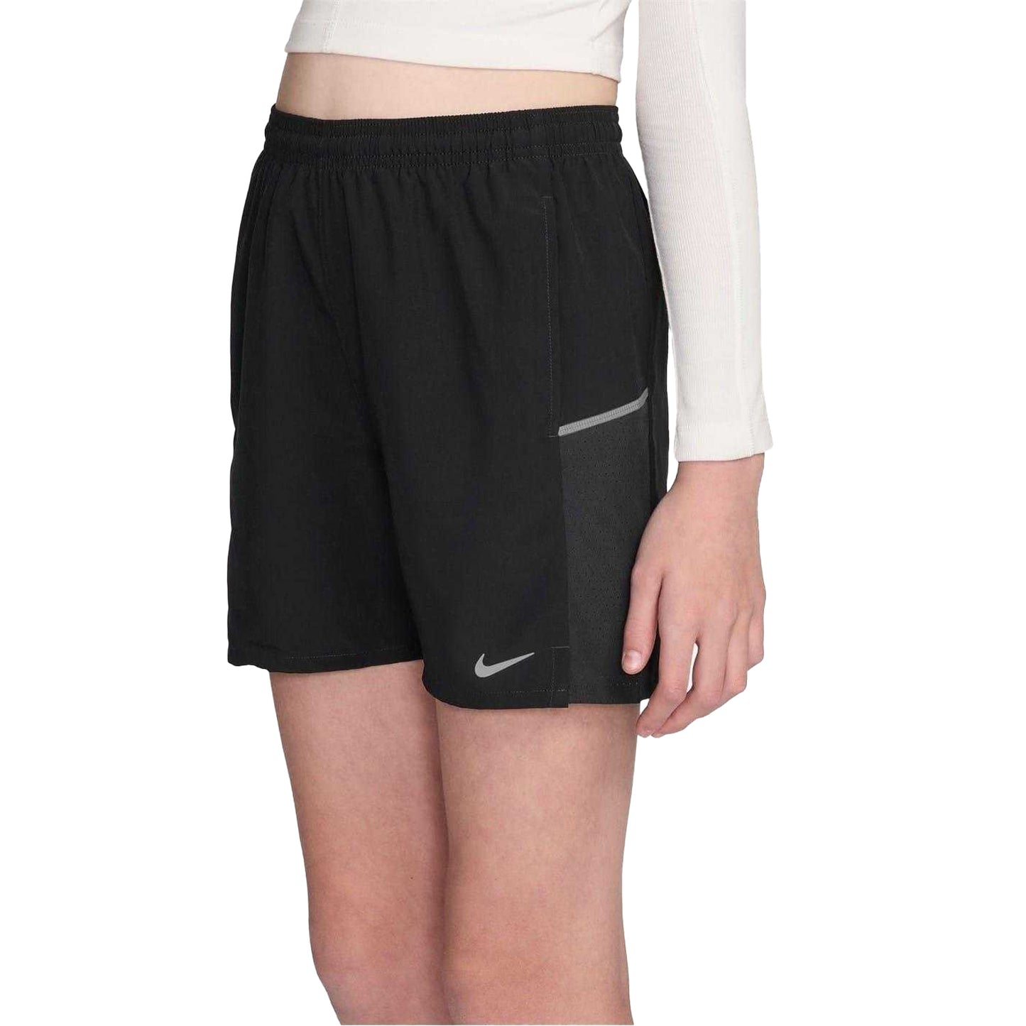 Black - Front - Nike Womens-Ladies Miler Running Shorts
