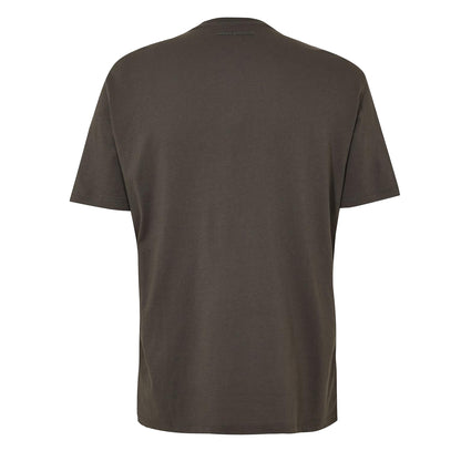 Khaki Tone - Back - Armani Exchange Mens Geometric Cotton Regular T-Shirt