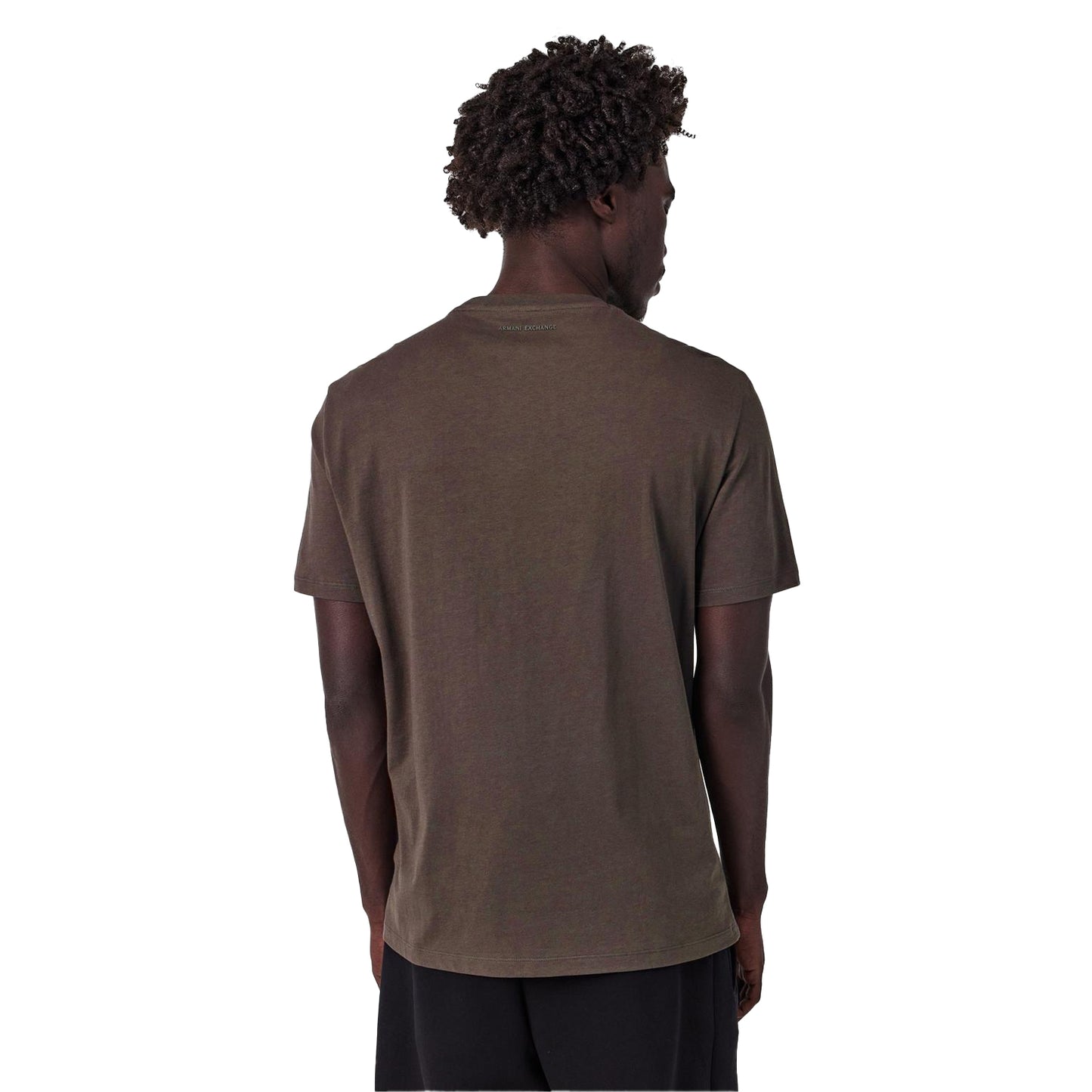 Khaki Tone - Lifestyle - Armani Exchange Mens Geometric Cotton Regular T-Shirt