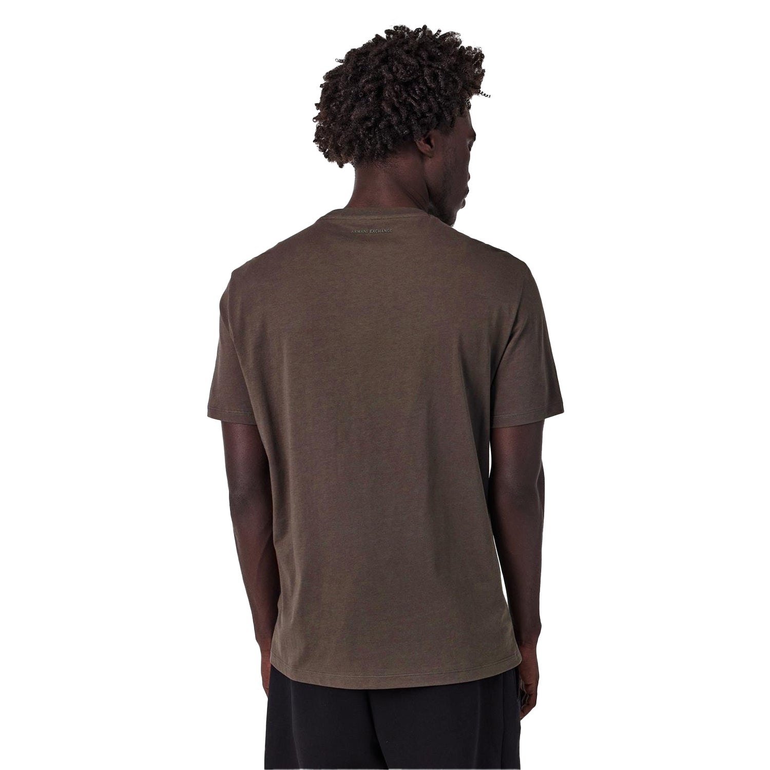 Khaki Tone - Lifestyle - Armani Exchange Mens Geometric Cotton Regular T-Shirt