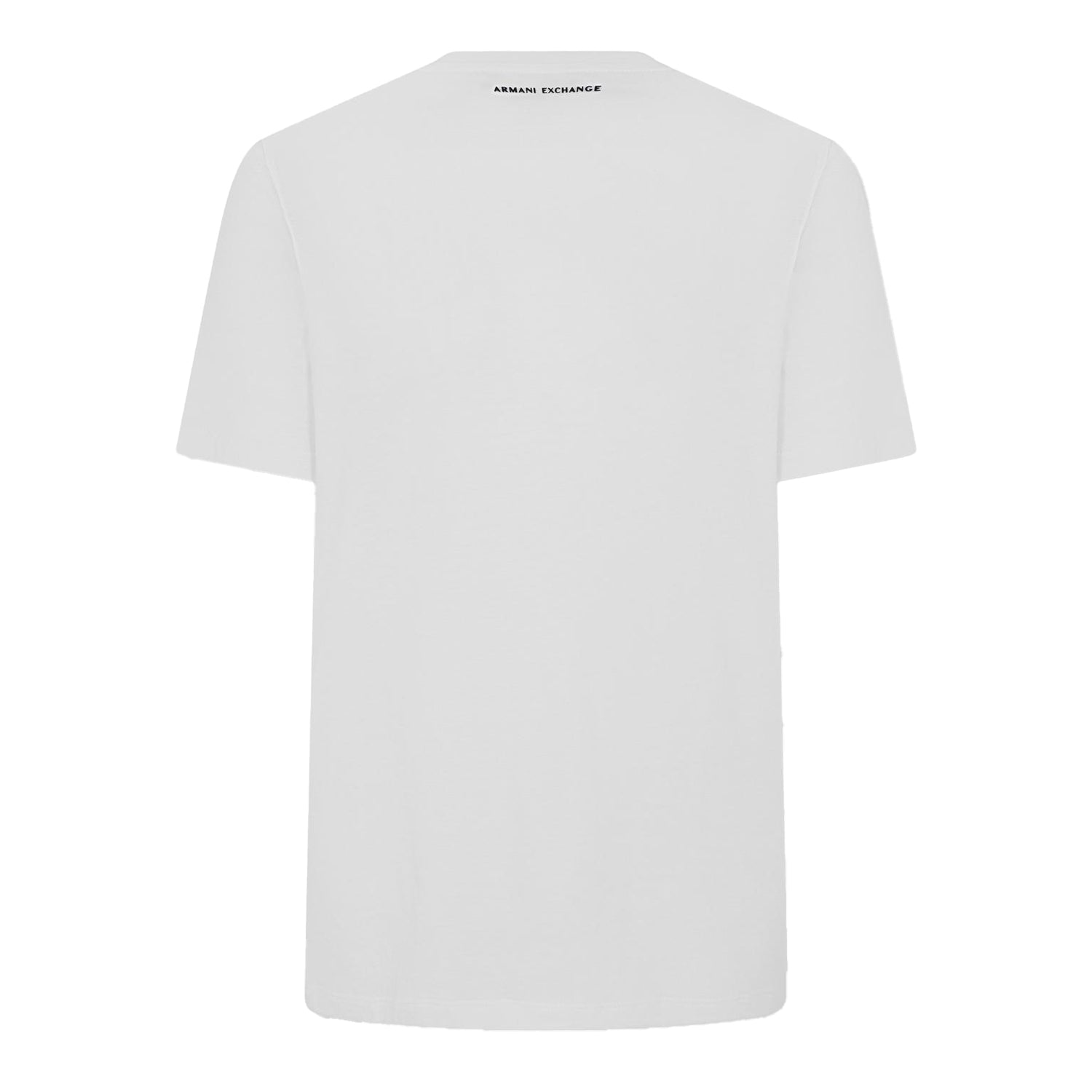 White - Back - Armani Exchange Mens Geometric Cotton Regular T-Shirt