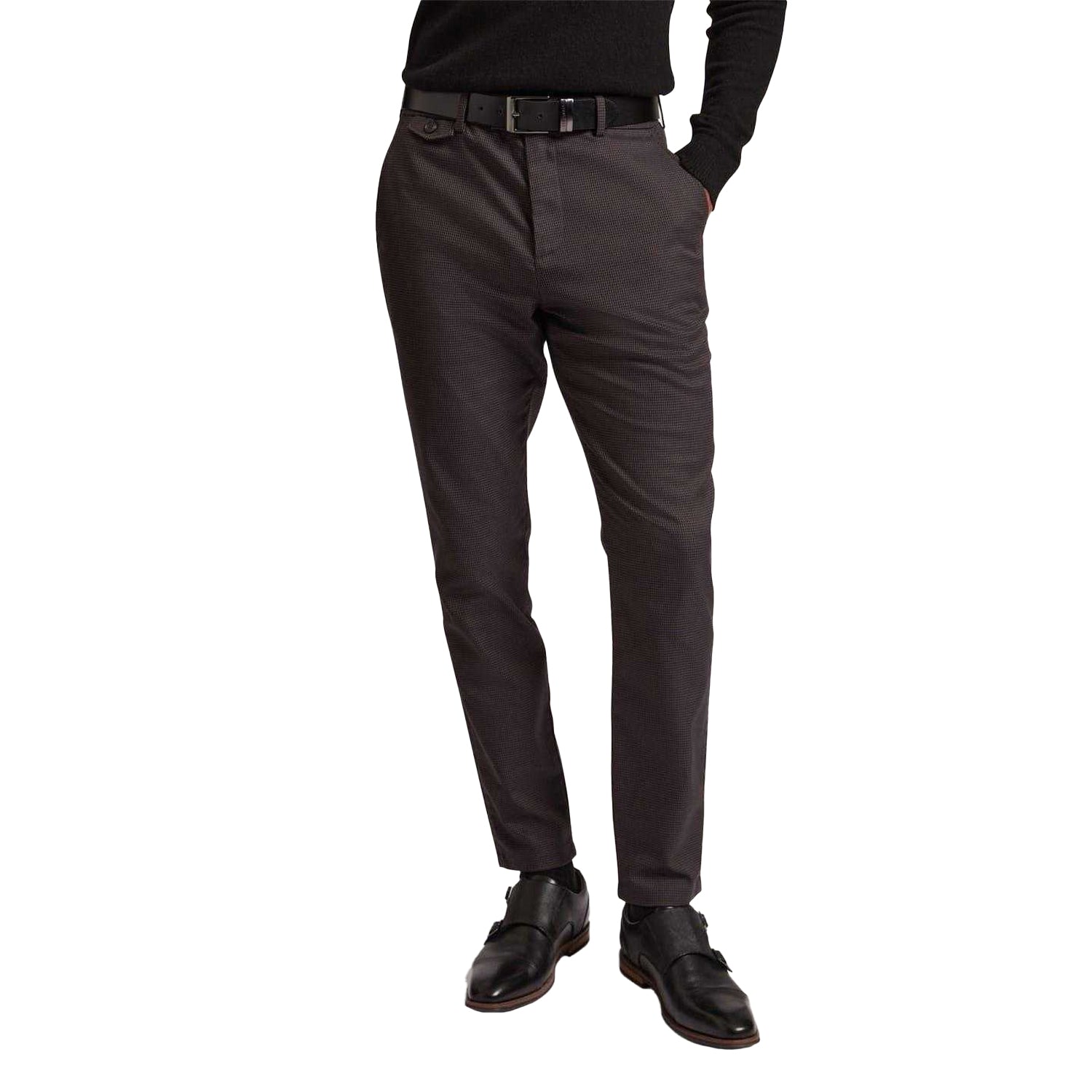 Grey - Lifestyle - Ted Baker Mens Houndstooth Trousers