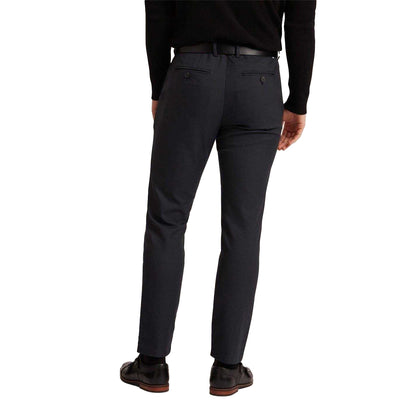 Navy - Back - Ted Baker Mens Houndstooth Trousers