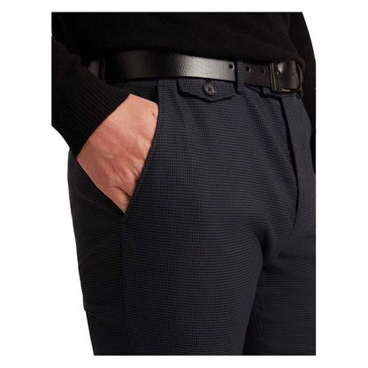 Navy - Side - Ted Baker Mens Houndstooth Trousers