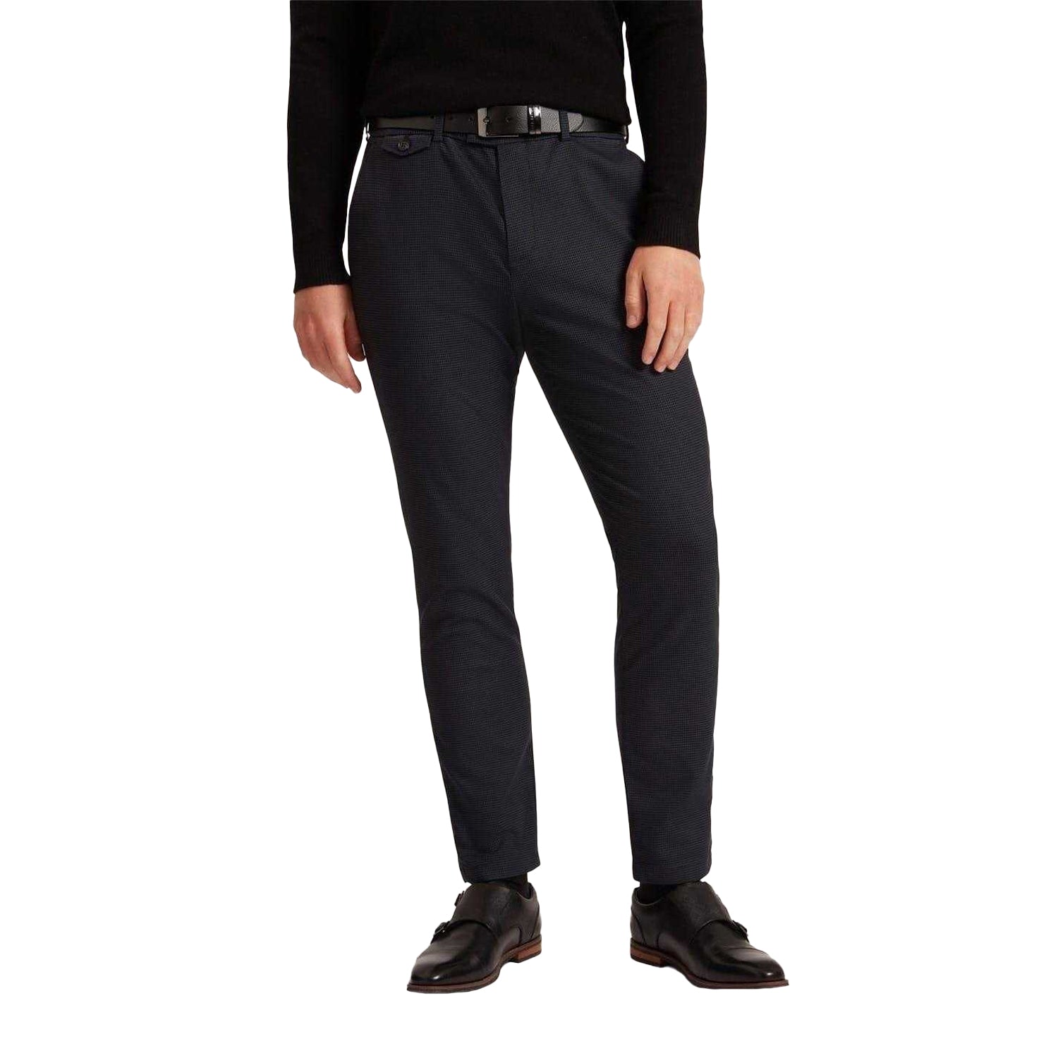 Navy - Lifestyle - Ted Baker Mens Houndstooth Trousers