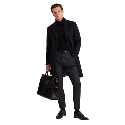 Navy - Pack Shot - Ted Baker Mens Houndstooth Trousers