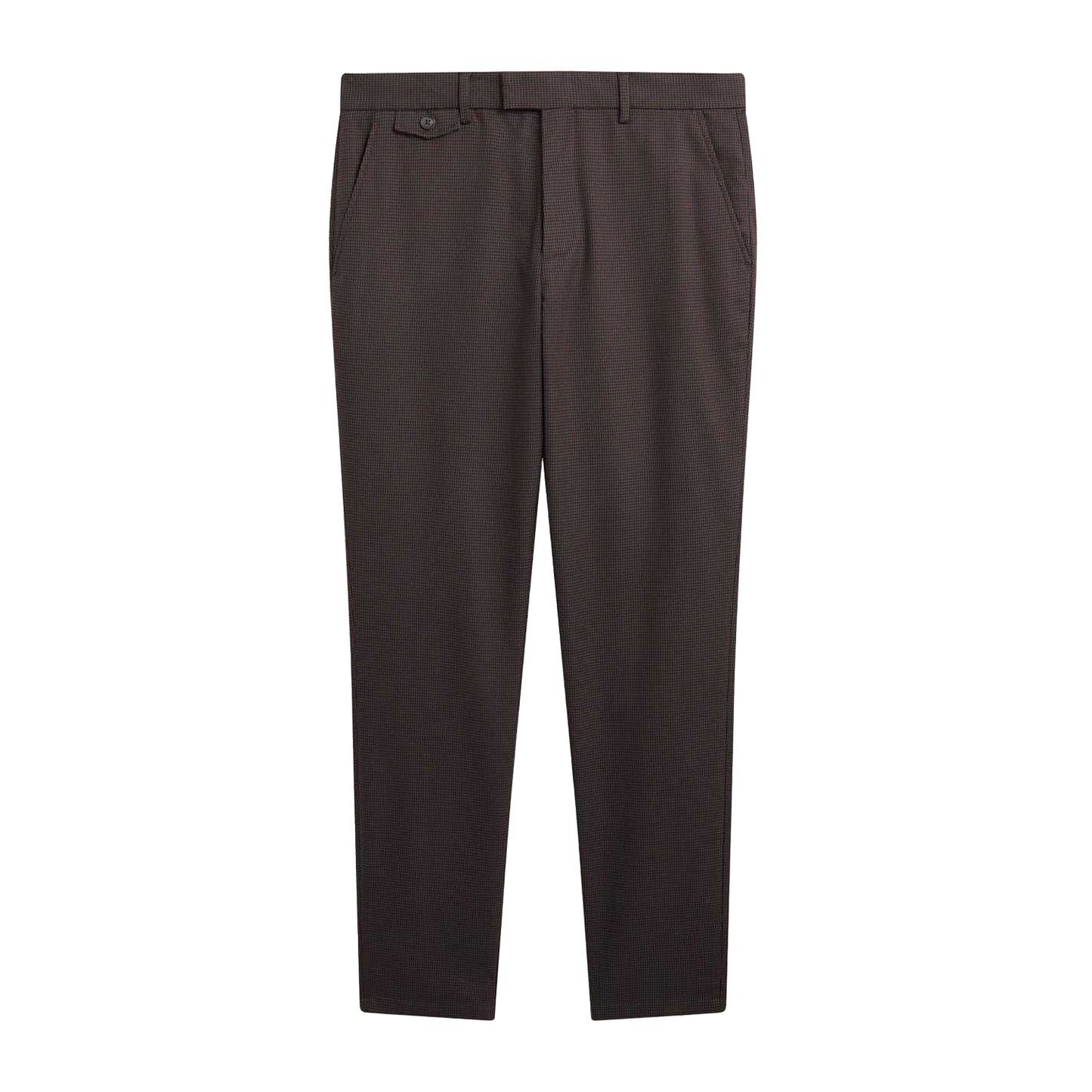 Grey - Front - Ted Baker Mens Houndstooth Trousers