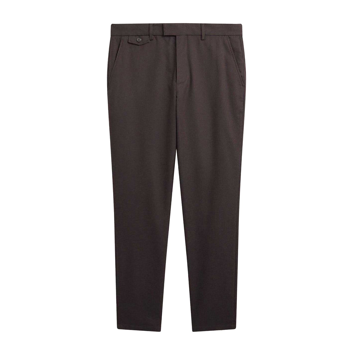 Grey - Front - Ted Baker Mens Houndstooth Trousers
