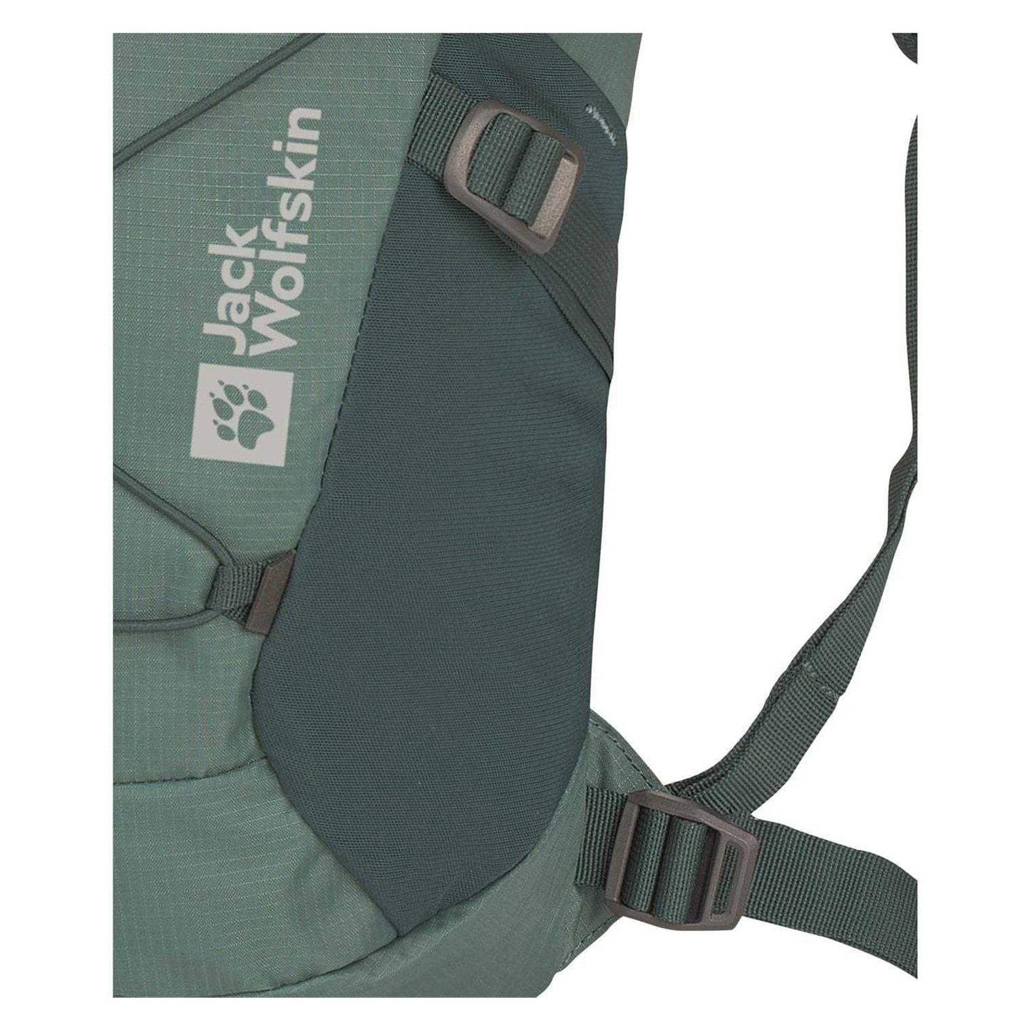 Jade Green - Side - Jack Wolfskin Cyrox Logo 15L Hiking Backpack