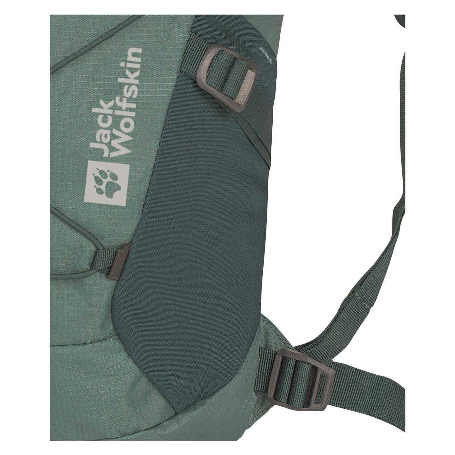 Jade Green - Side - Jack Wolfskin Cyrox Logo 15L Hiking Backpack