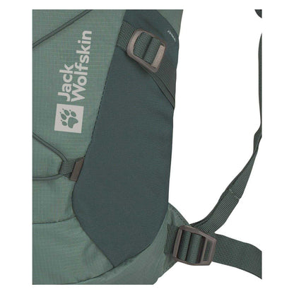 Jade Green - Side - Jack Wolfskin Cyrox Logo 15L Hiking Backpack