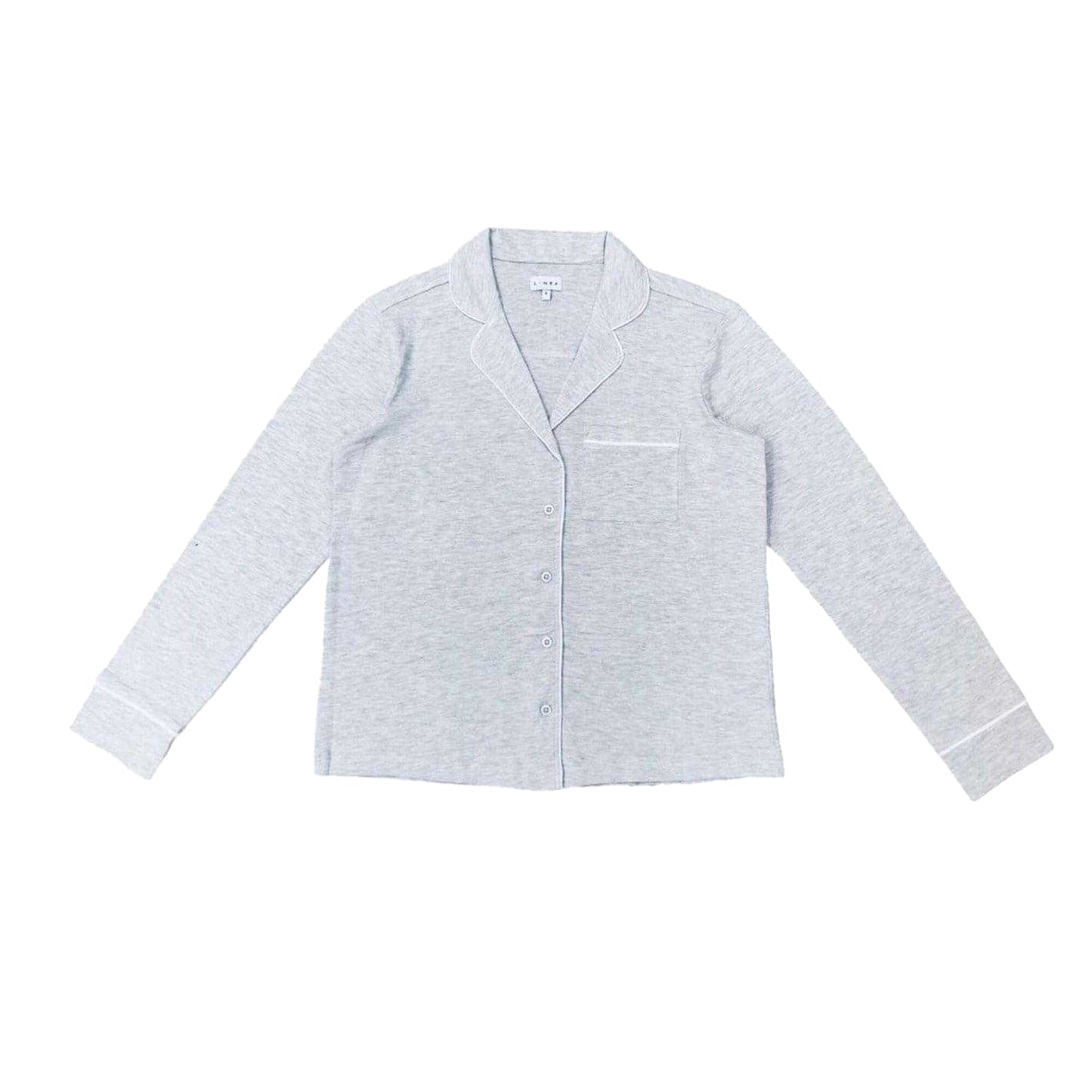 Grey - Side - Linea Unisex Adult Cotton Pyjama Set (Pack of 1)