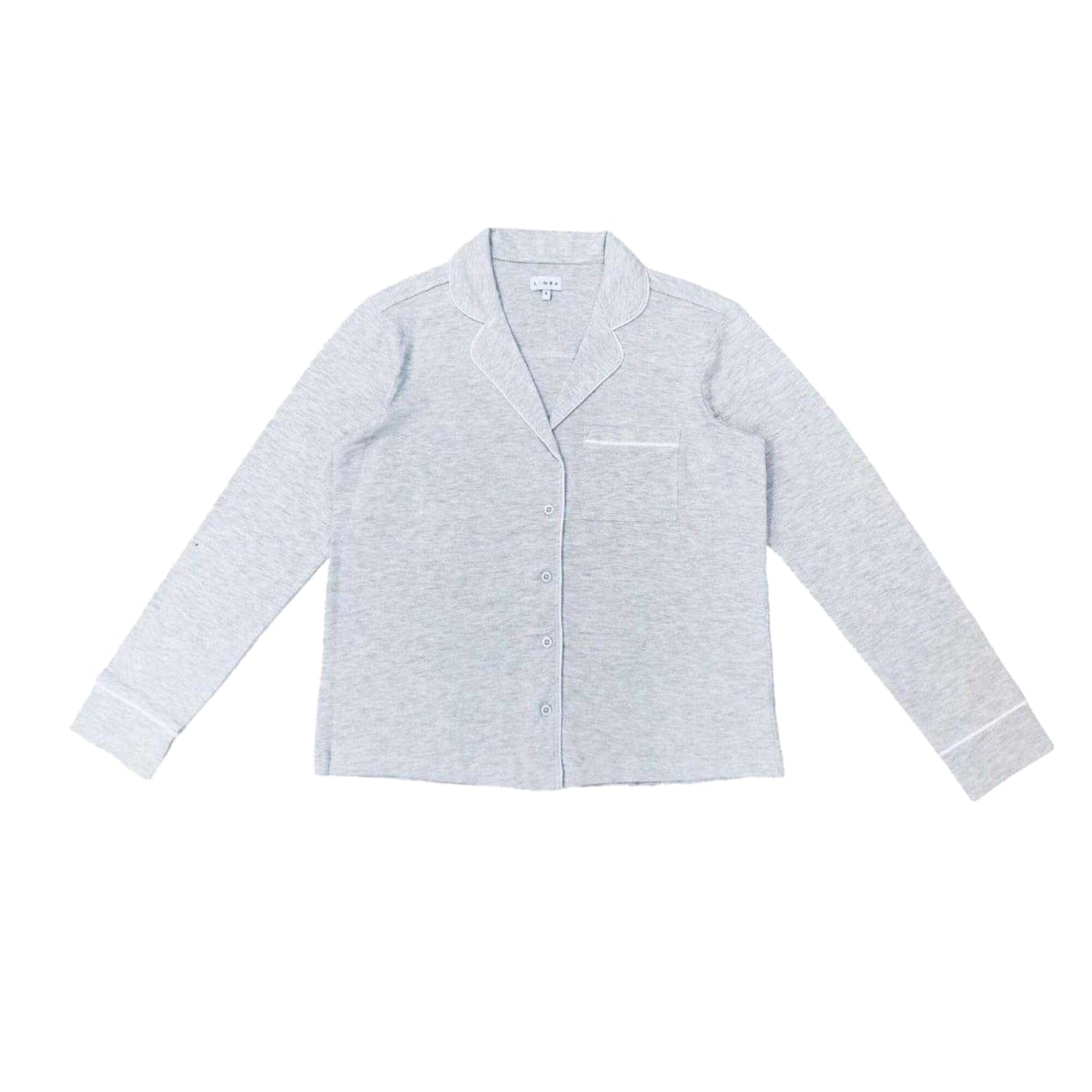 Grey - Side - Linea Unisex Adult Cotton Pyjama Set (Pack of 1)
