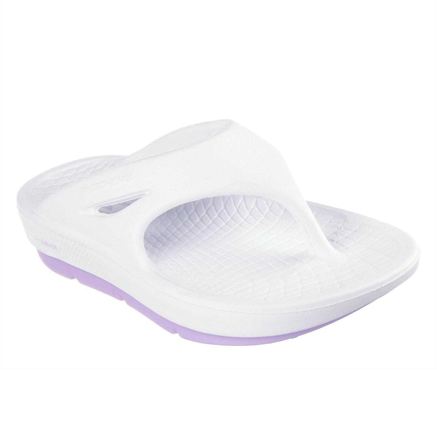 White-Lavender - Front - Skechers Womens-Ladies Go Walk Arch Fit Flat Sports Sandals