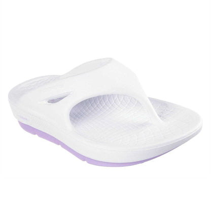 White-Lavender - Front - Skechers Womens-Ladies Go Walk Arch Fit Flat Sports Sandals