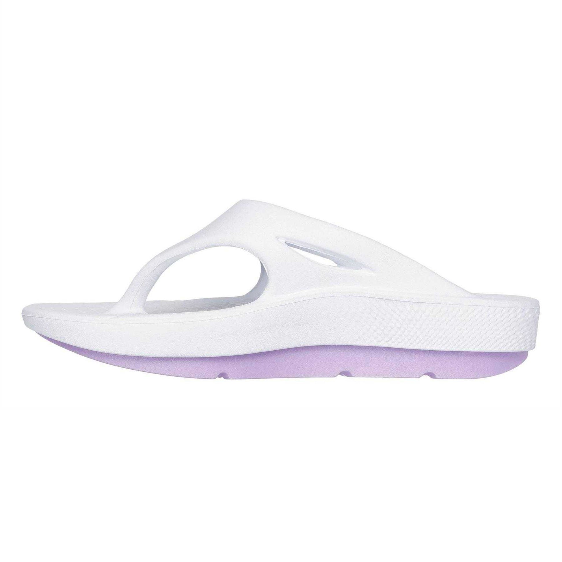 White-Lavender - Back - Skechers Womens-Ladies Go Walk Arch Fit Flat Sports Sandals
