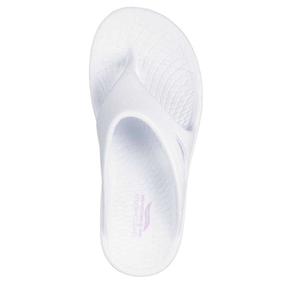 White-Lavender - Lifestyle - Skechers Womens-Ladies Go Walk Arch Fit Flat Sports Sandals