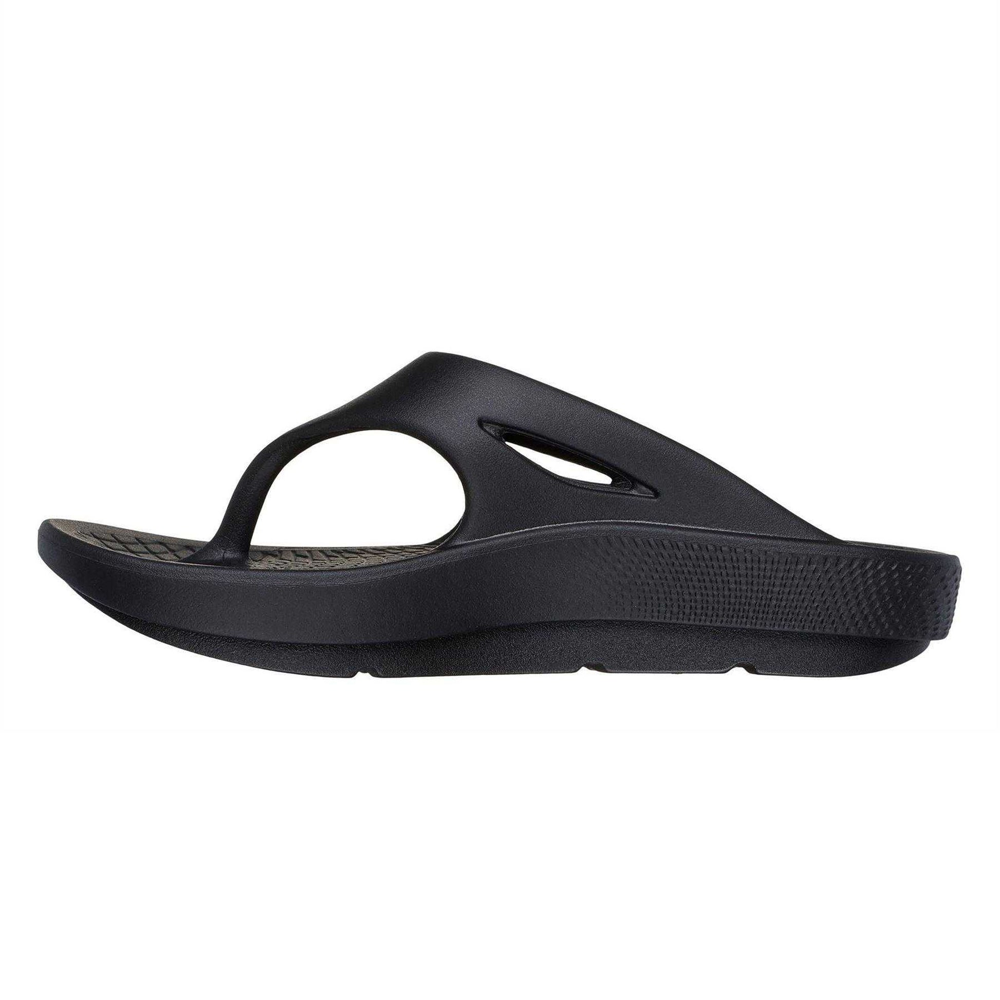 Black - Back - Skechers Womens-Ladies Go Walk Arch Fit Flat Sports Sandals