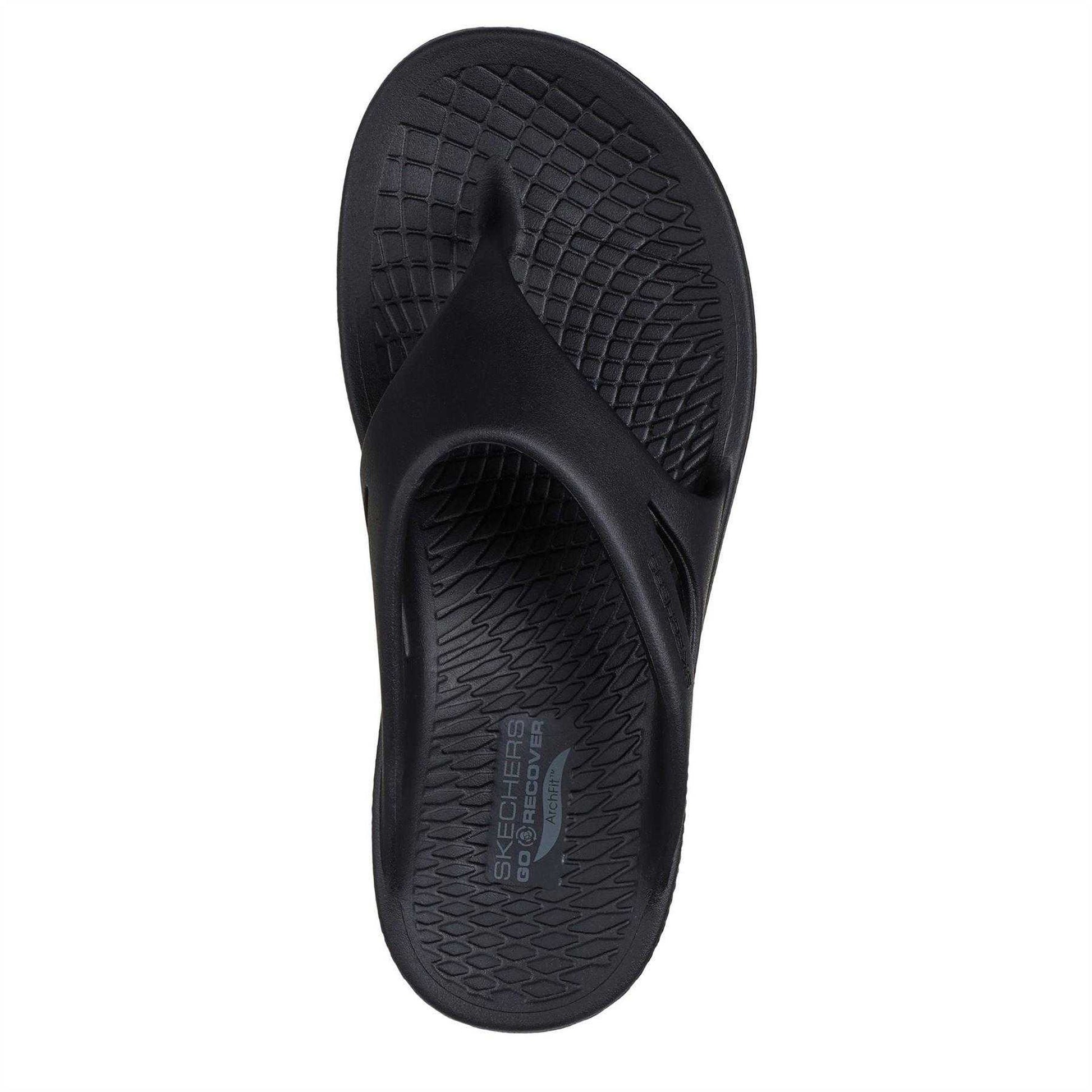 Black - Lifestyle - Skechers Womens-Ladies Go Walk Arch Fit Flat Sports Sandals