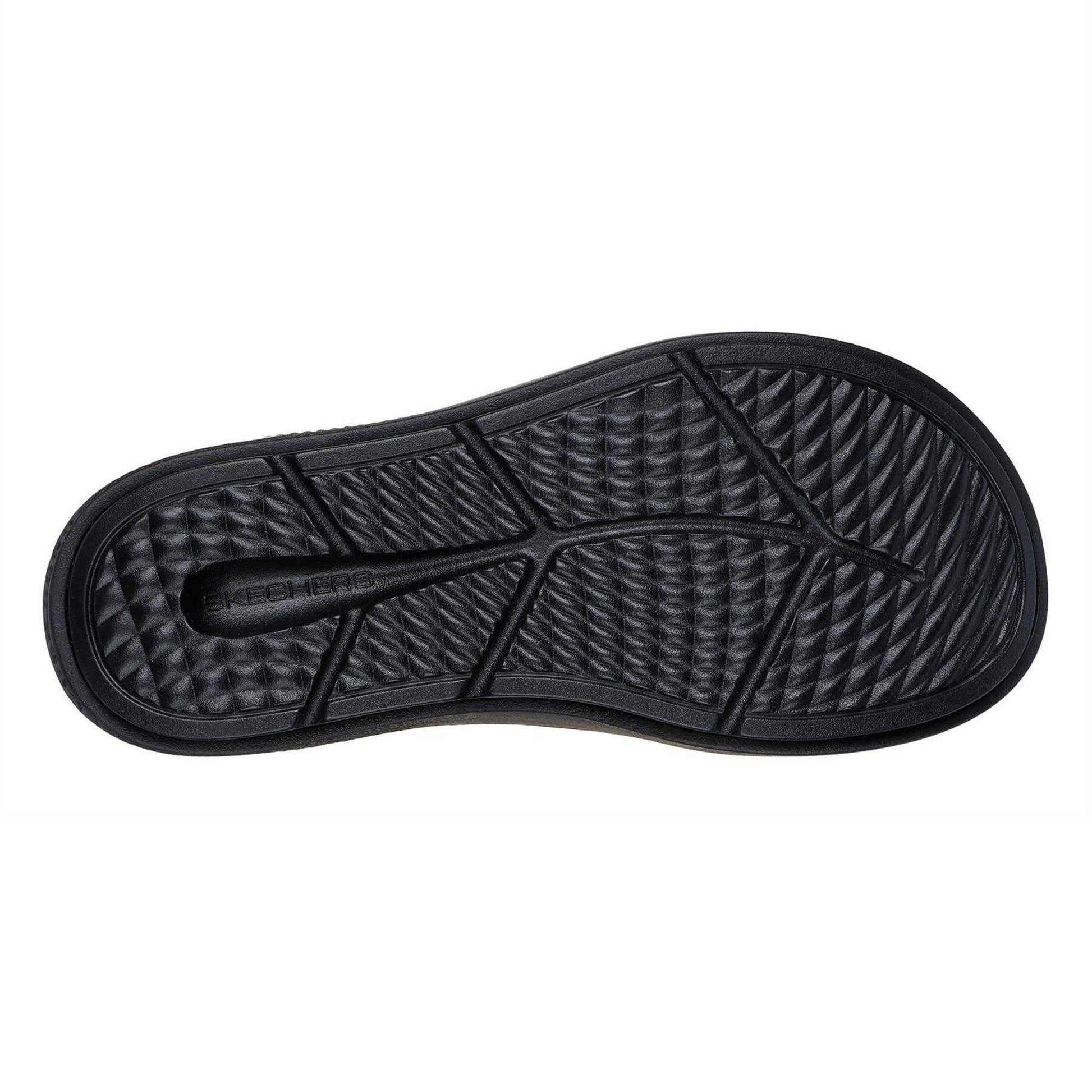 Black - Pack Shot - Skechers Womens-Ladies Go Walk Arch Fit Flat Sports Sandals