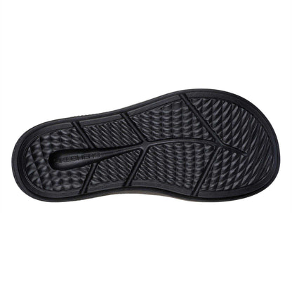 Black - Pack Shot - Skechers Womens-Ladies Go Walk Arch Fit Flat Sports Sandals