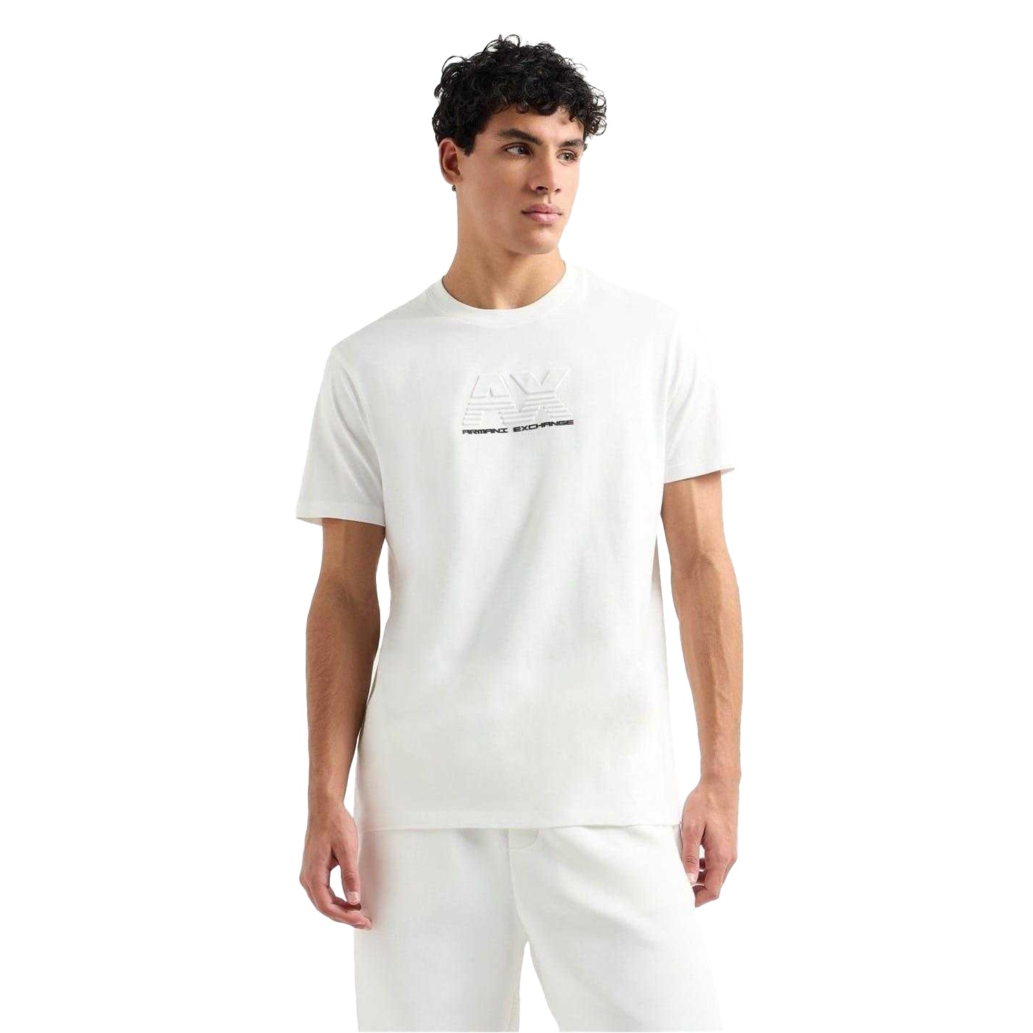 Off White - Lifestyle - Armani Exchange Mens Regular T-Shirt