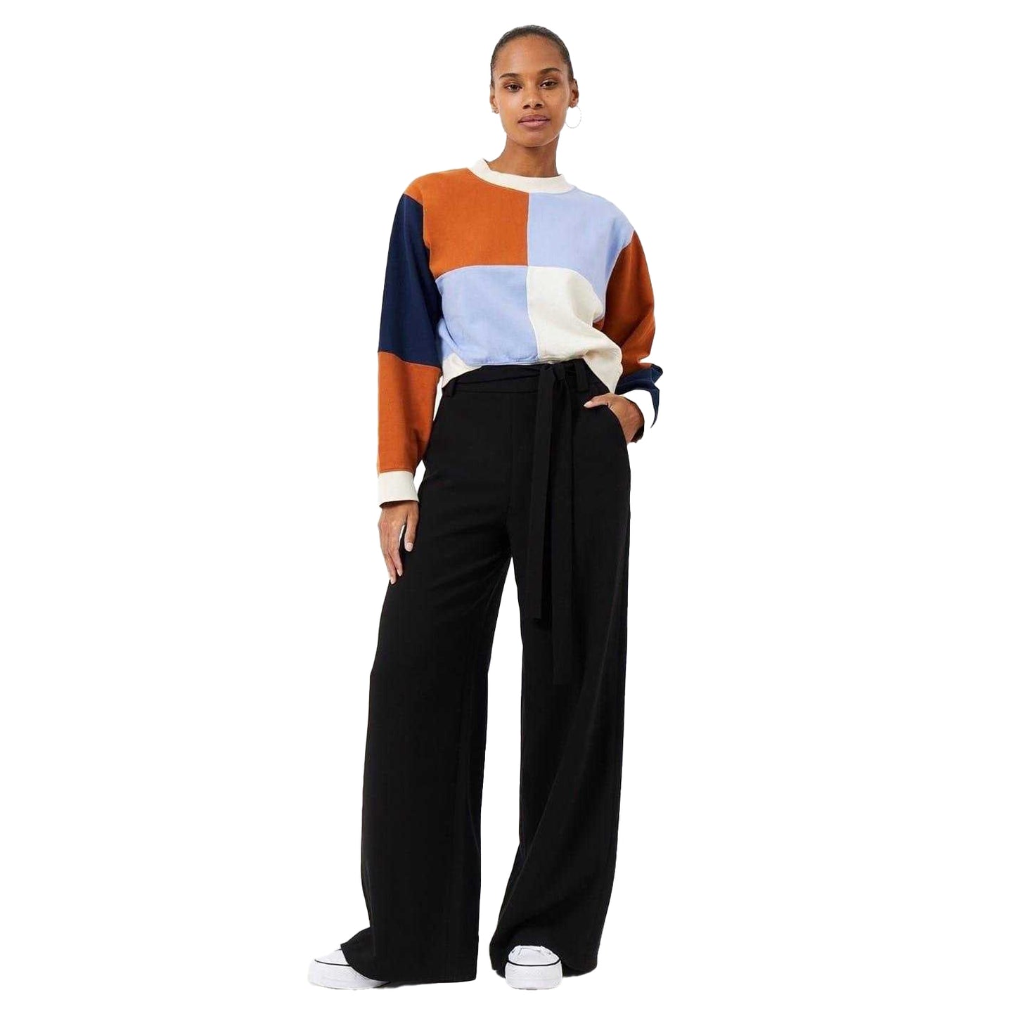 Black - Lifestyle - French Connection Womens-Ladies Wide Leg Palazzo Trousers