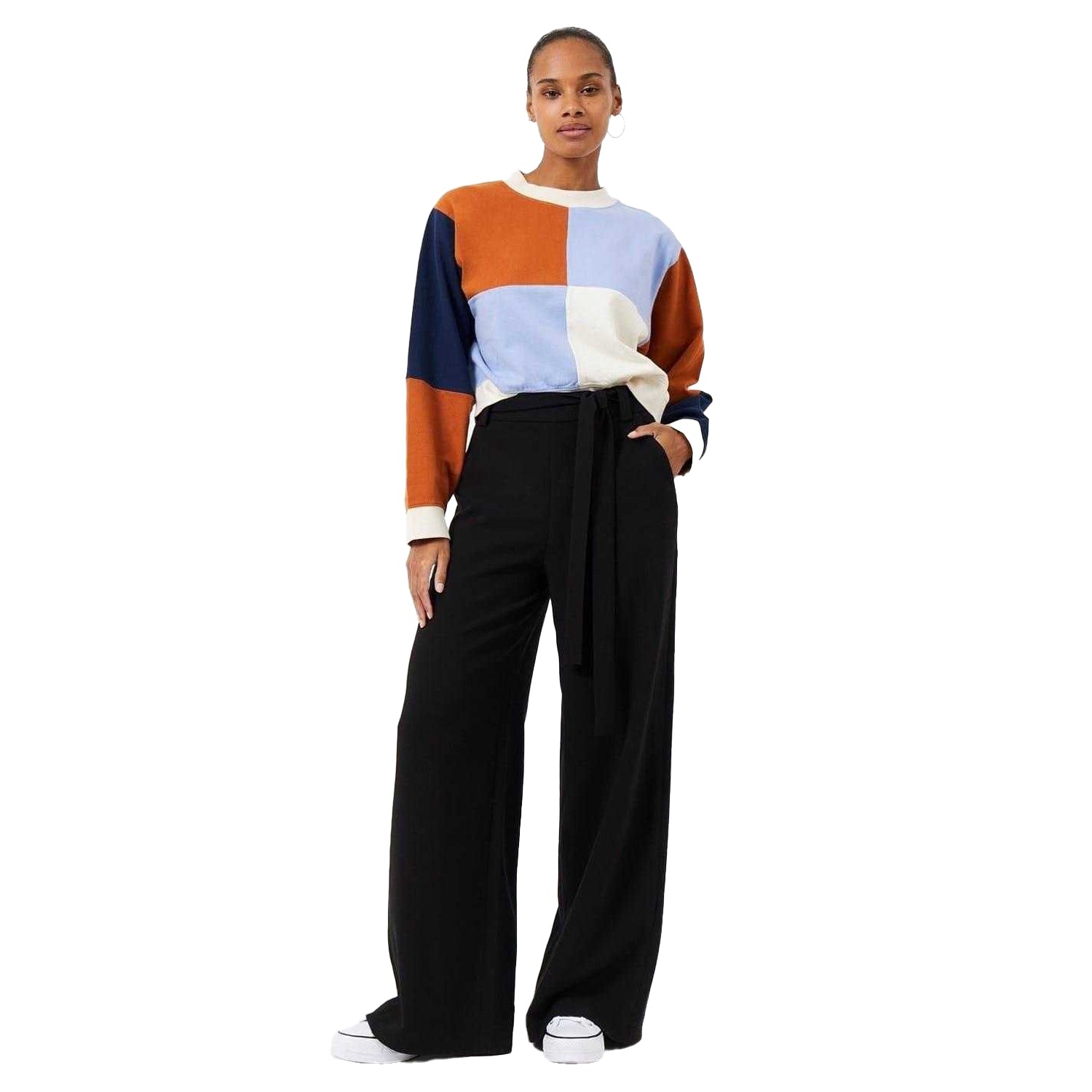 Black - Lifestyle - French Connection Womens-Ladies Wide Leg Palazzo Trousers