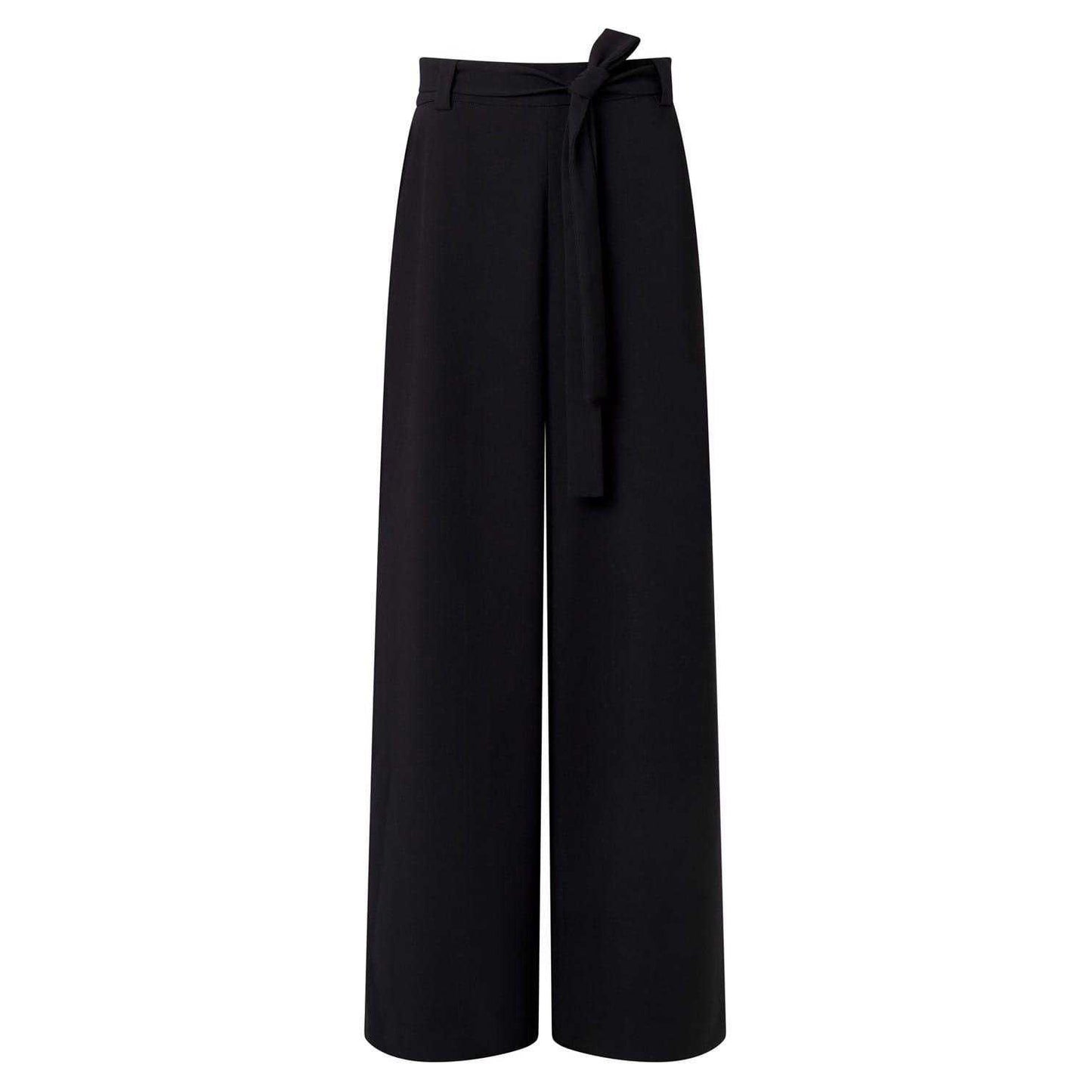 Black - Front - French Connection Womens-Ladies Wide Leg Palazzo Trousers