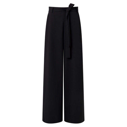 Black - Front - French Connection Womens-Ladies Wide Leg Palazzo Trousers