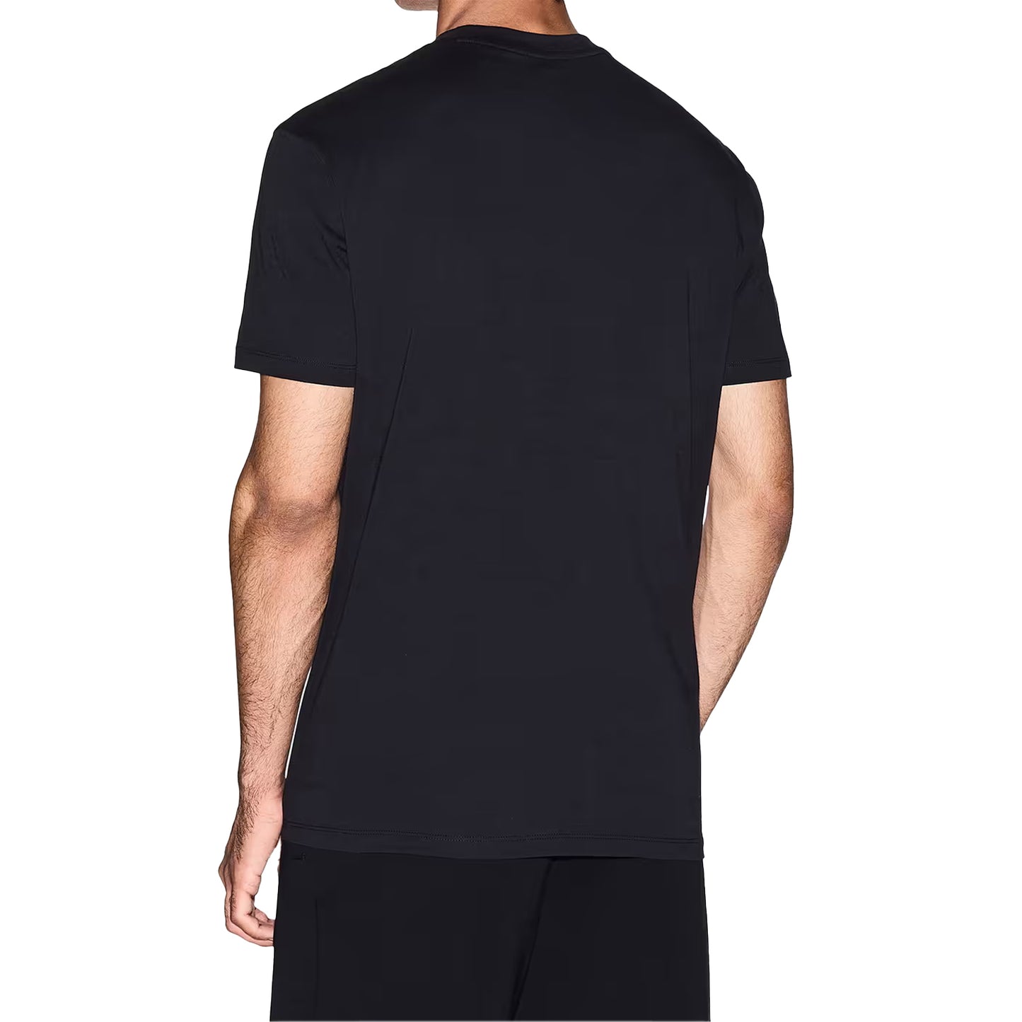 Black - Back - Armani Exchange Mens Logo T-Shirt