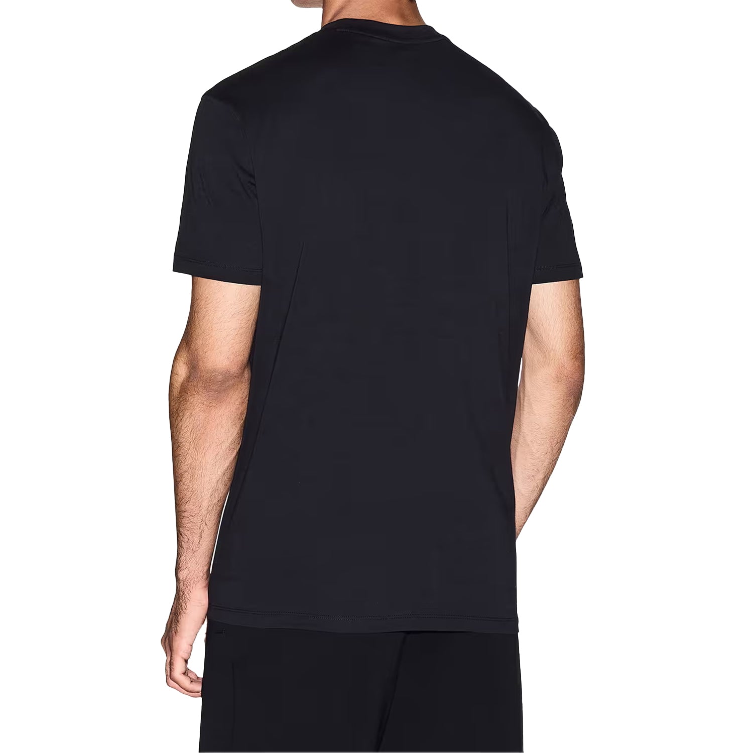 Black - Back - Armani Exchange Mens Logo T-Shirt