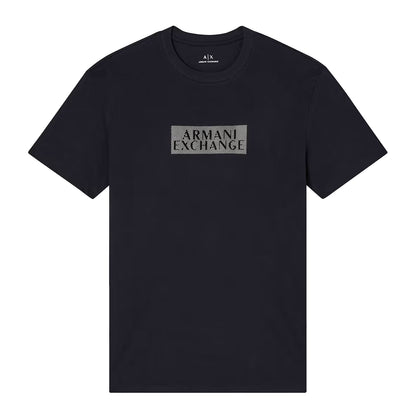 Black - Front - Armani Exchange Mens Logo T-Shirt