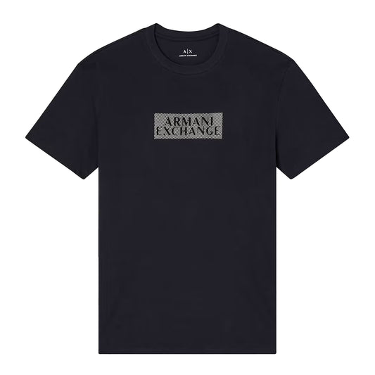 Black - Front - Armani Exchange Mens Logo T-Shirt