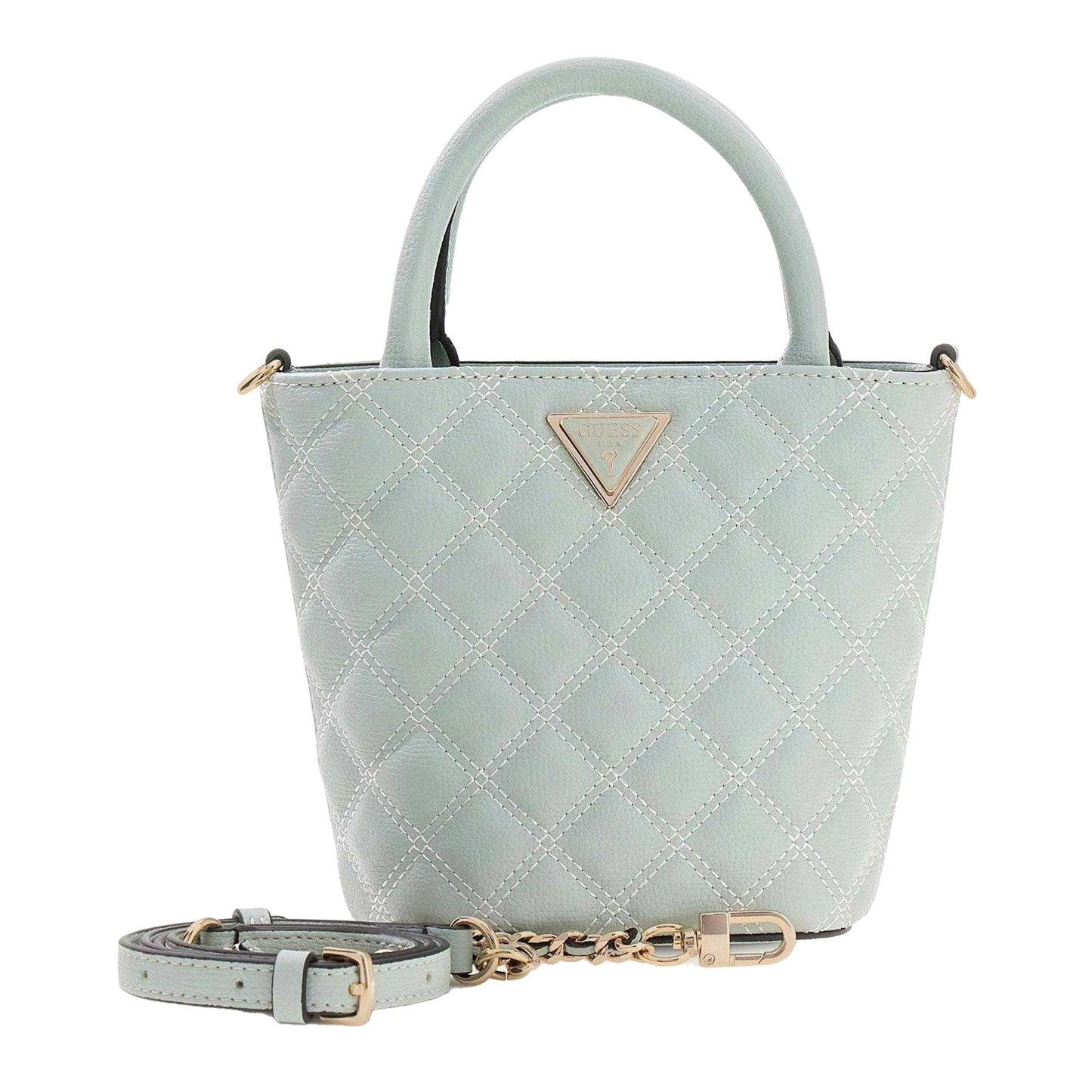 Mint - Front - Guess Womens-Ladies Giully Quilted Shoulder Bag