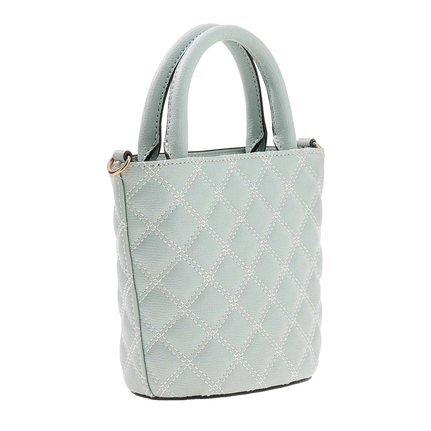 Mint - Back - Guess Womens-Ladies Giully Quilted Shoulder Bag