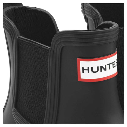 Black - Lifestyle - Hunter Womens-Ladies Original Waterproof Block Heel Chelsea Boots