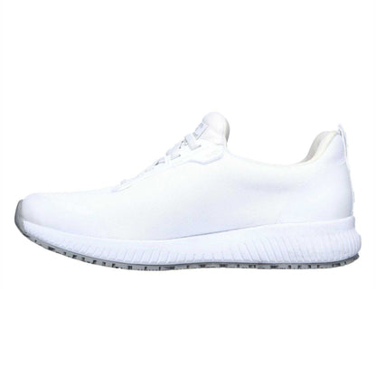 White - Back - Skechers Womens-Ladies Squad Shoes