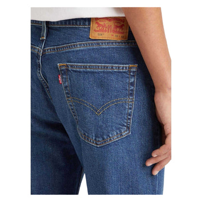 Blue - Side - Levis Mens 514 Spider Crab Cotton Blend Straight Jeans