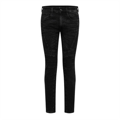 Grey - Front - Replay Mens Zaldok Cotton Blend Skinny Jeans