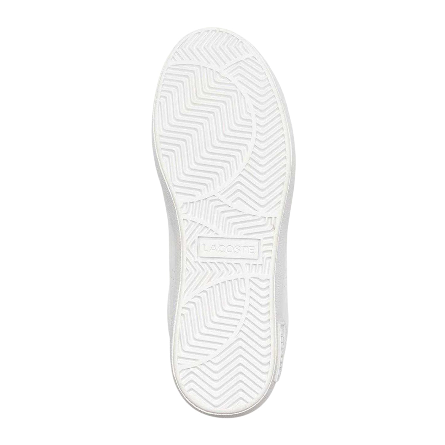 White-Gold - Pack Shot - Lacoste Womens-Ladies Powercourt 2.0 Leather Trainers