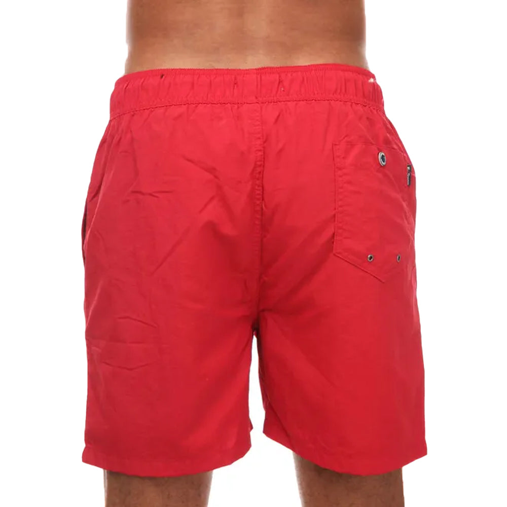 Red - Back - Ben Sherman Mens Boulders Beach Swim Shorts