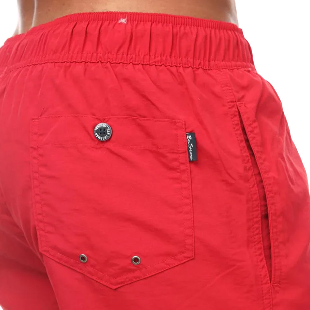 Red - Side - Ben Sherman Mens Boulders Beach Swim Shorts