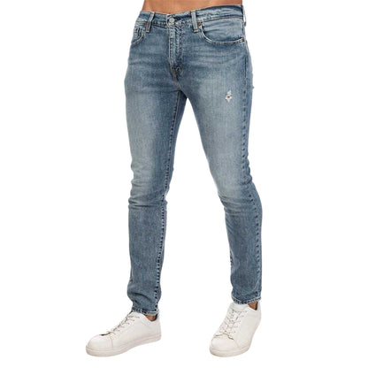 Blue - Front - Levis Mens 512 Denim Slim Jeans