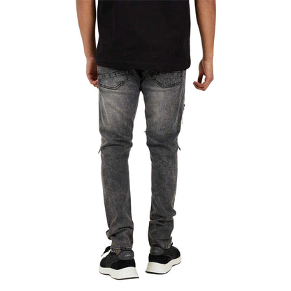 Black - Back - Brave Soul Mens Washed Denim Jeans