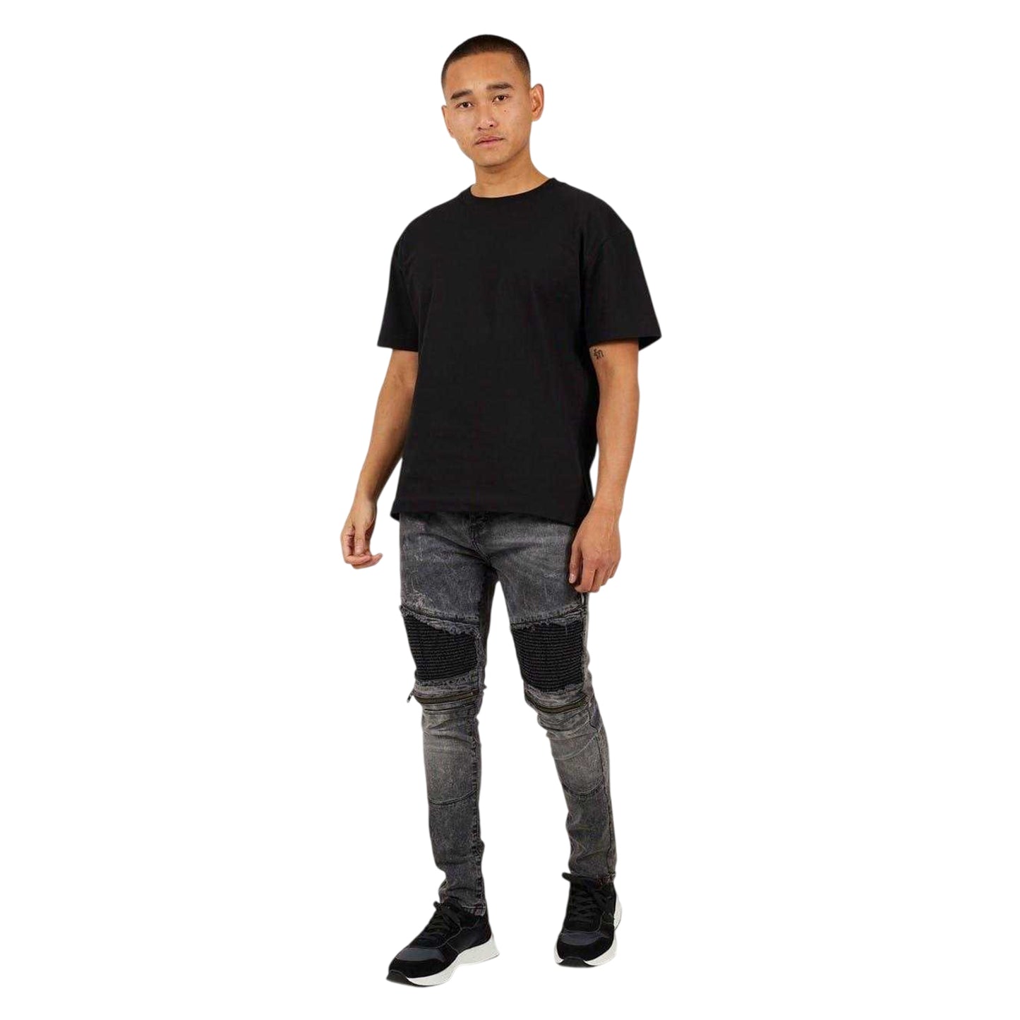 Black - Lifestyle - Brave Soul Mens Washed Denim Jeans