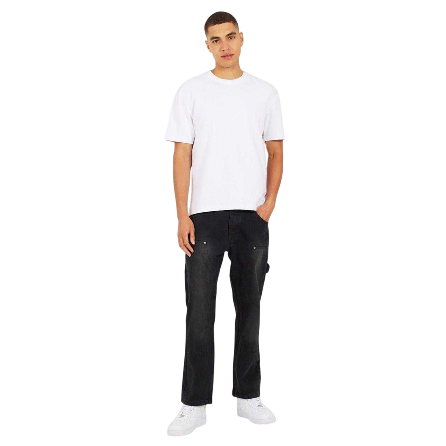 Charcoal - Lifestyle - Brave Soul Mens Cotton Loose Fit Jeans