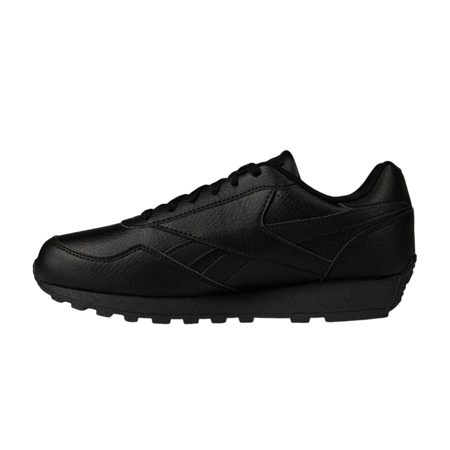 Black - Side - Reebok Womens-Ladies Royal Rewind Leather Trainers