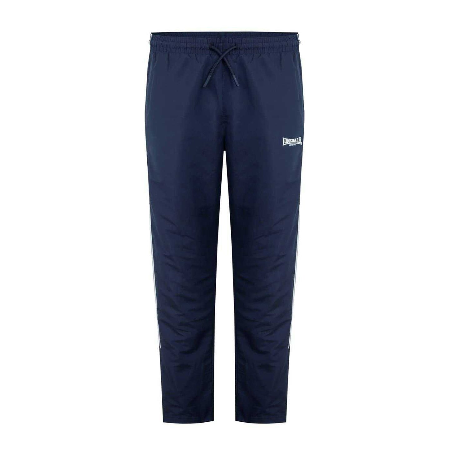 Navy - Front - Lonsdale Mens Twin Stripe Tracksuit Bottoms