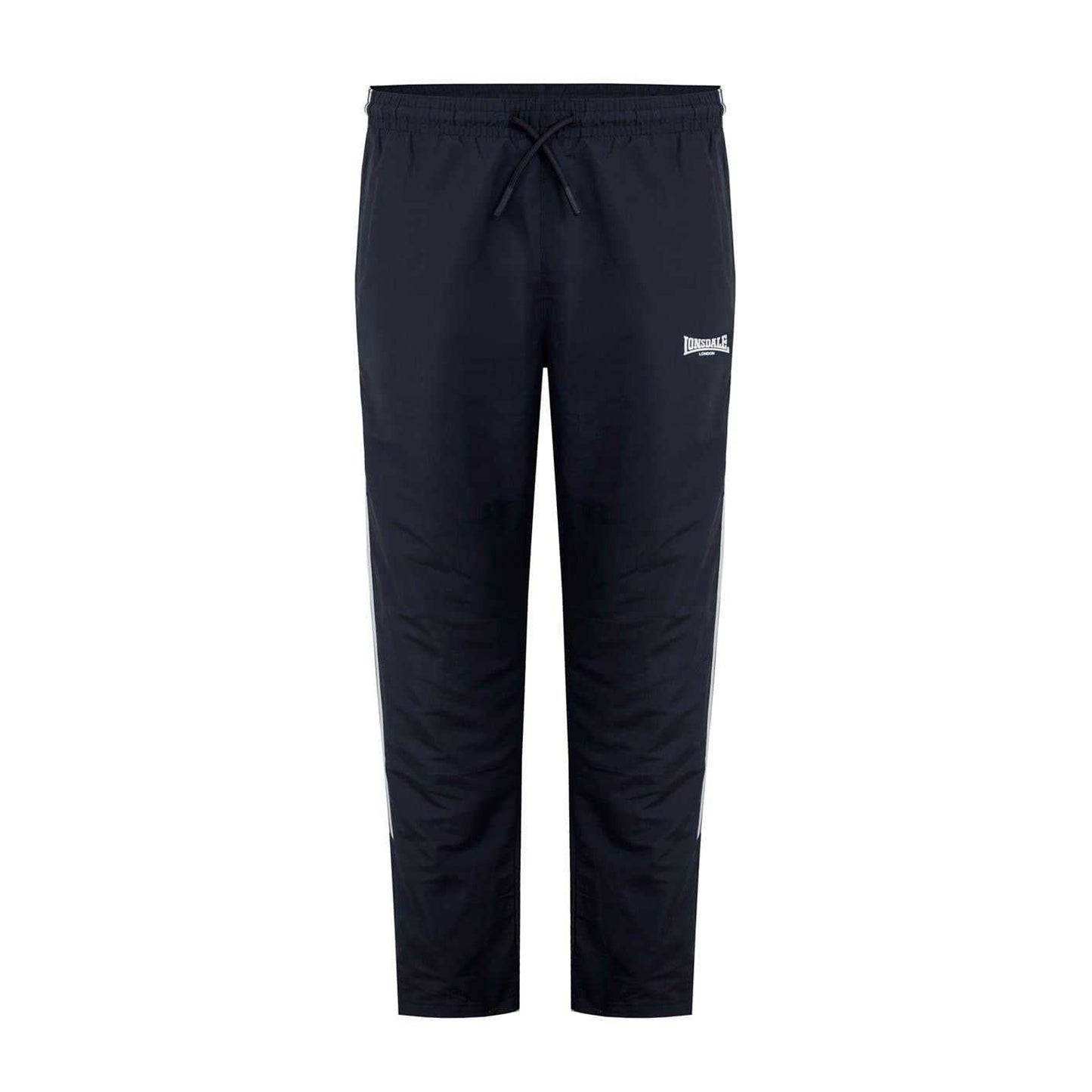 Black - Front - Lonsdale Mens Twin Stripe Tracksuit Bottoms